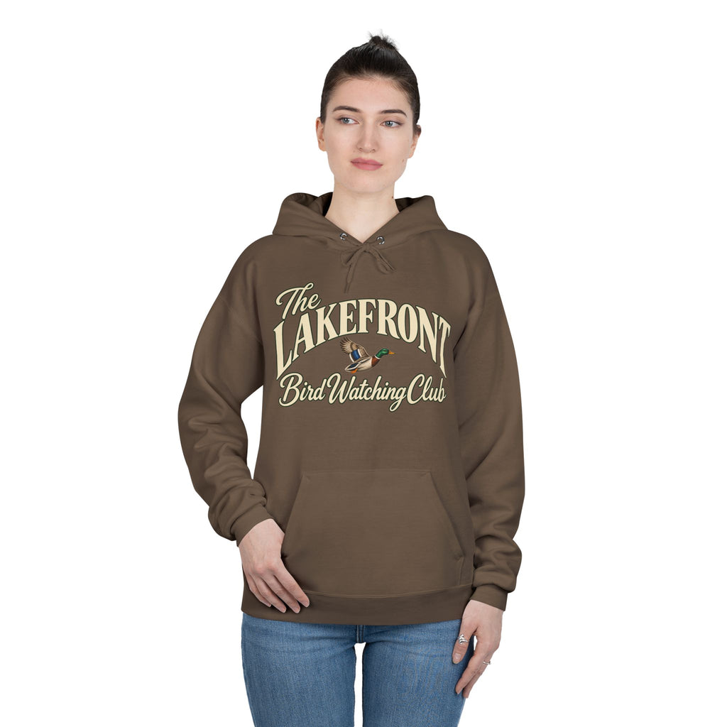 Lakefront Bird Watching Club Hoodie — Retro Nature Pullover