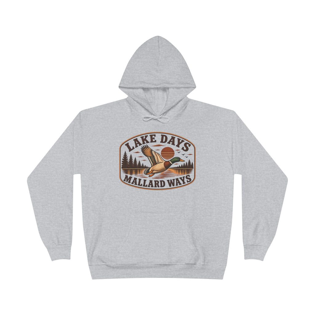 Lake Days Mallard Ways Hoodie — Vintage Duck Hunting Pullover for Outdoorsmen