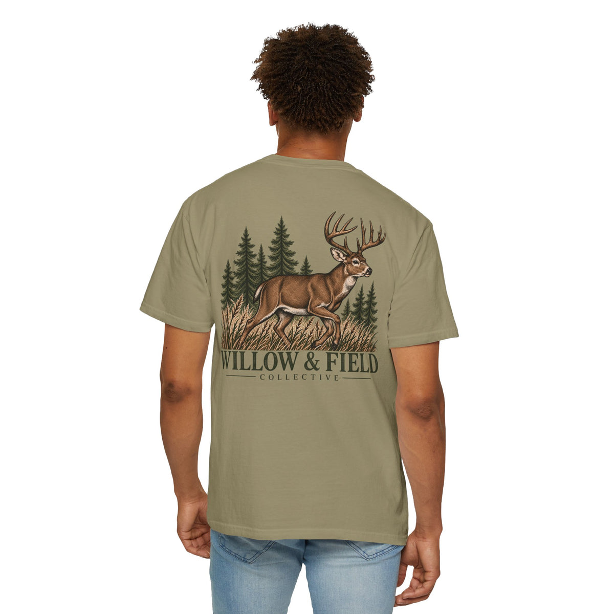 Deer Forest Graphic T-Shirt — "Willow & Field"