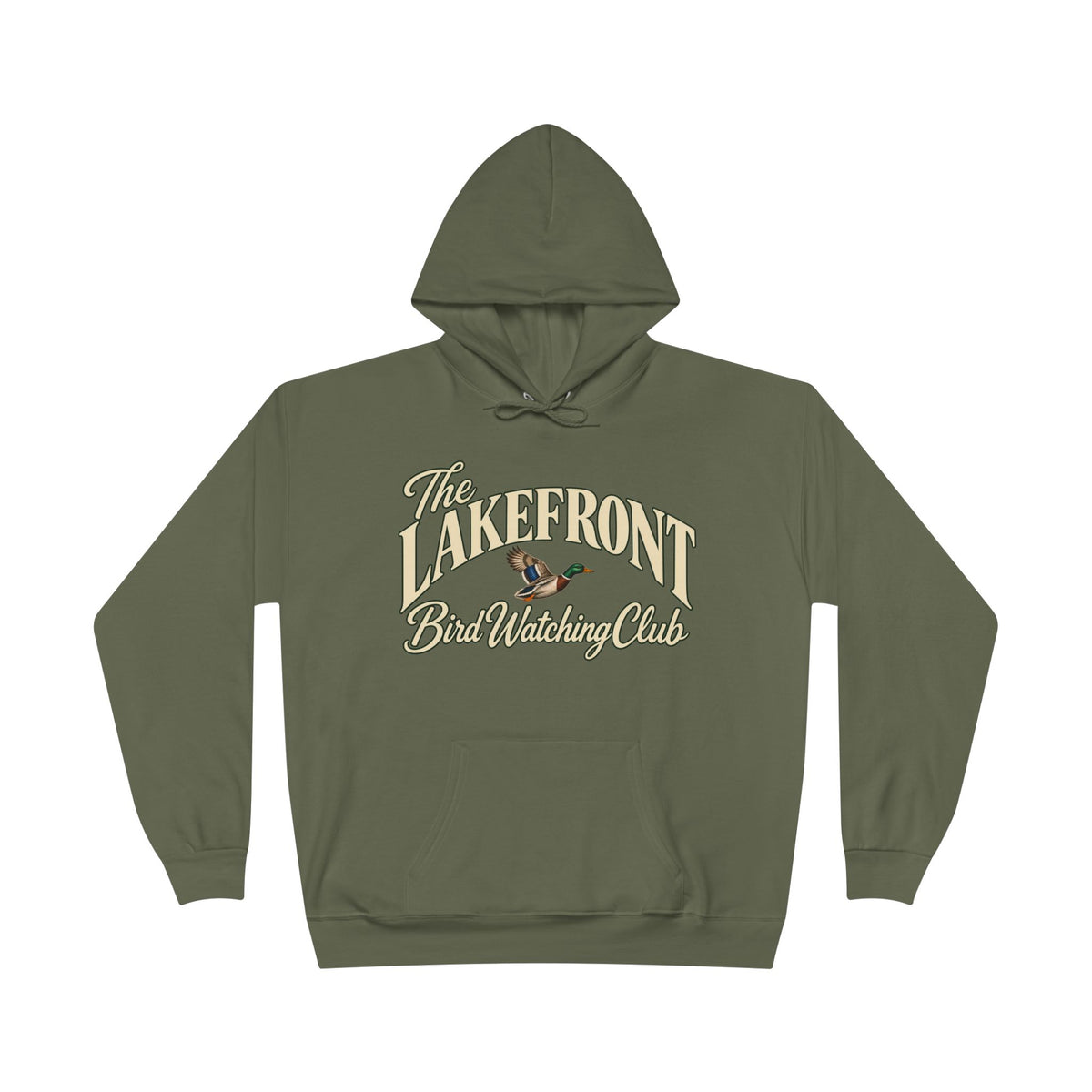 Lakefront Bird Watching Club Hoodie — Retro Nature Pullover