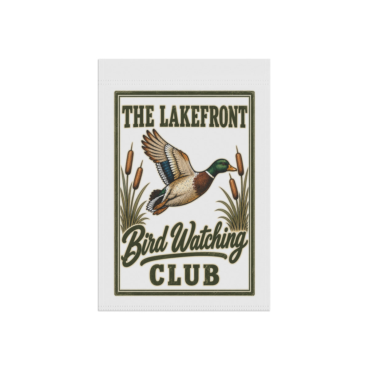 Lakefront Bird Watching Club Garden Flag