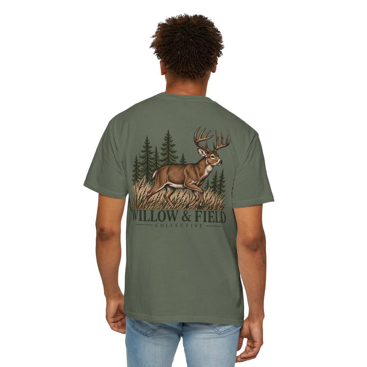 Deer Forest Graphic T-Shirt — "Willow & Field"