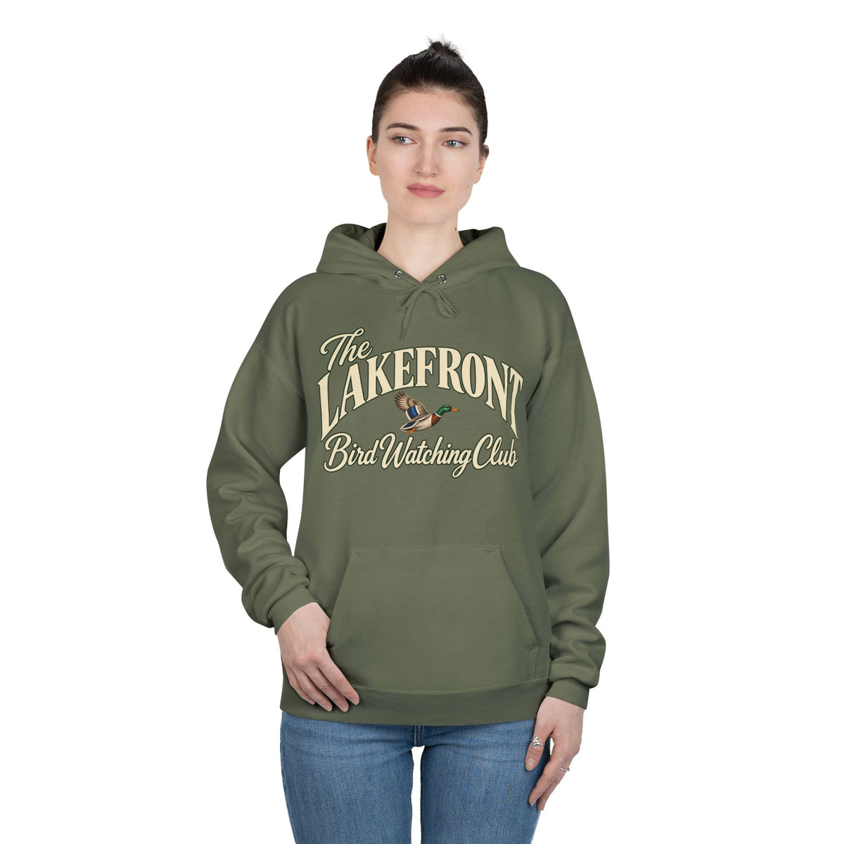 Lakefront Bird Watching Club Hoodie — Retro Nature Pullover