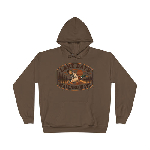 Lake Days Mallard Ways Hoodie — Vintage Duck Hunting Pullover for Outdoorsmen