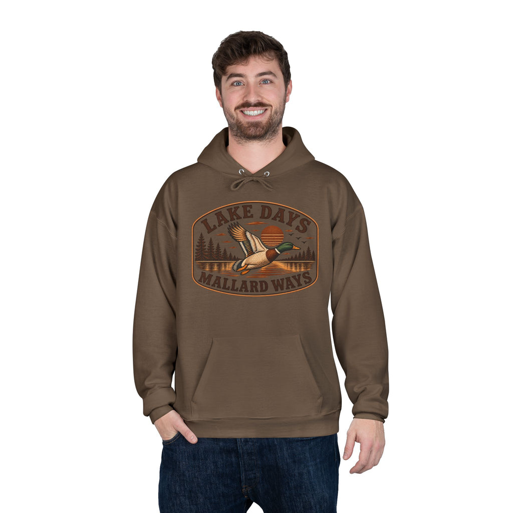 Lake Days Mallard Ways Hoodie — Vintage Duck Hunting Pullover for Outdoorsmen