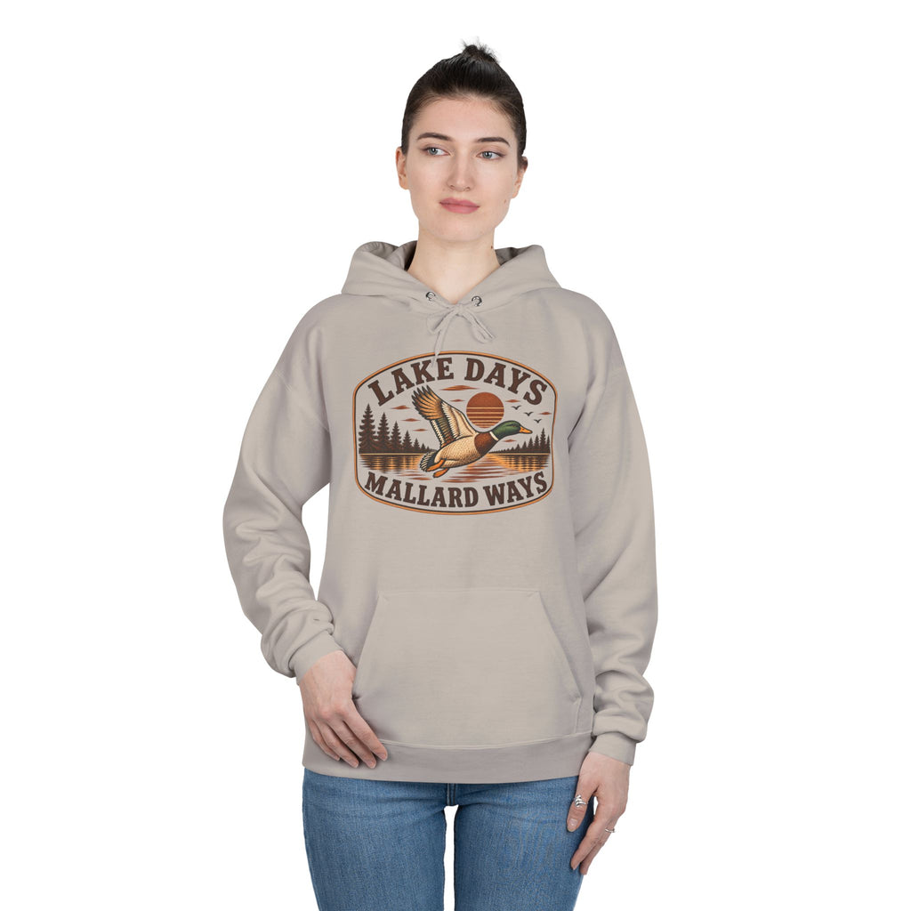 Lake Days Mallard Ways Hoodie — Vintage Duck Hunting Pullover for Outdoorsmen