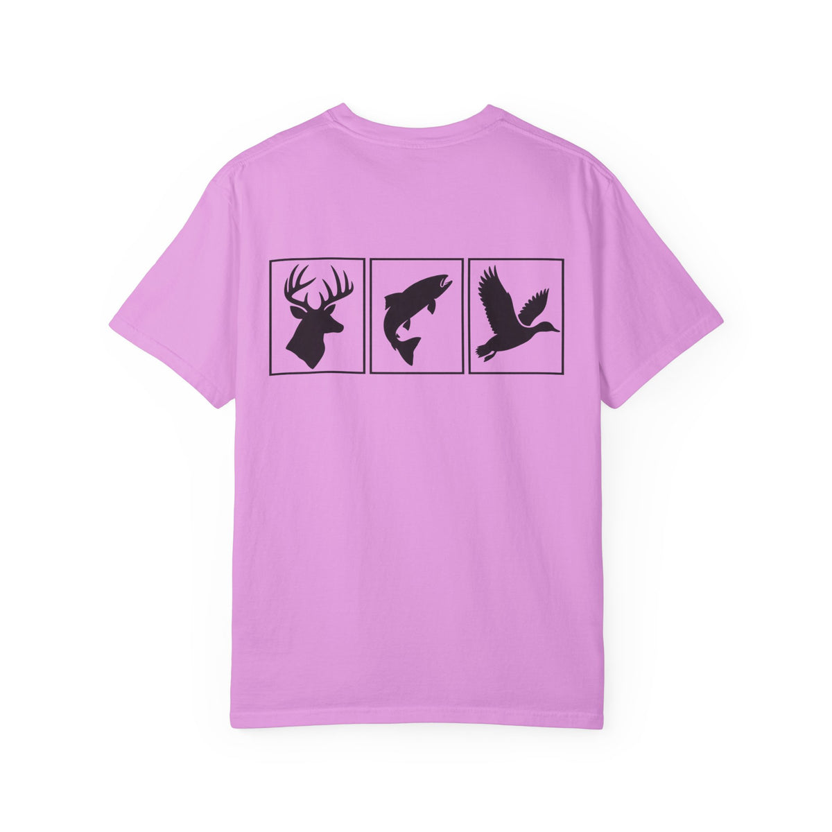 Wildlife Trio Graphic T-Shirt — Deer, Fish & Duck Outdoor Tee