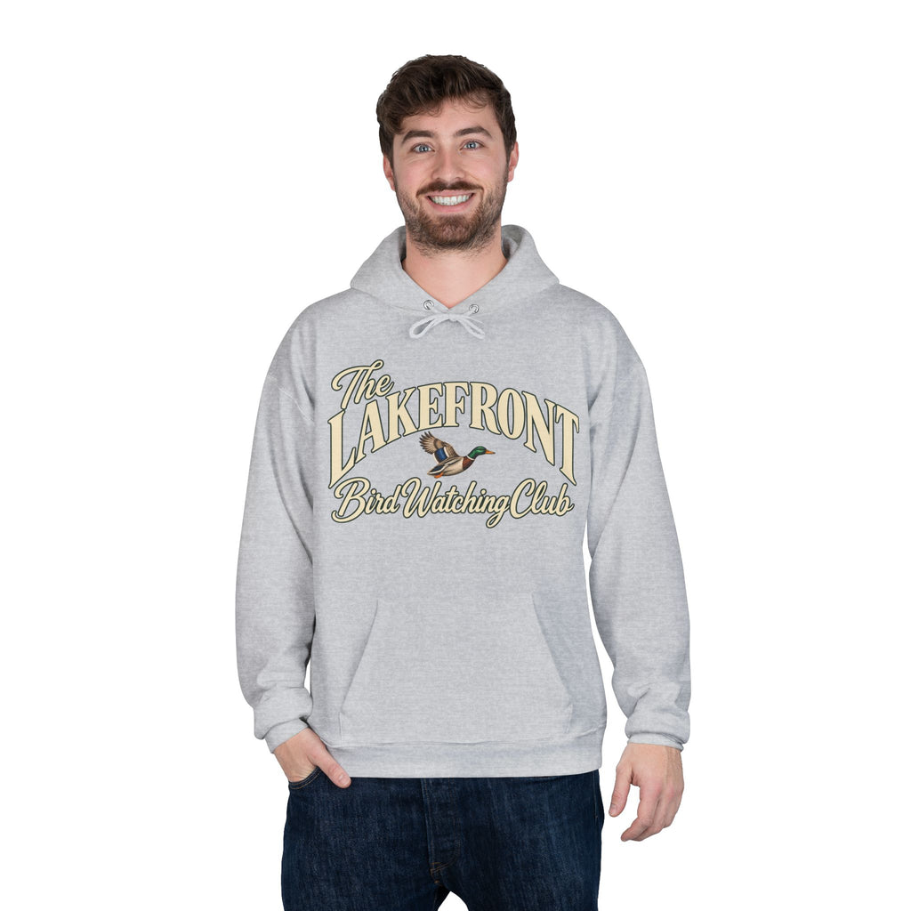 Lakefront Bird Watching Club Hoodie — Retro Nature Pullover