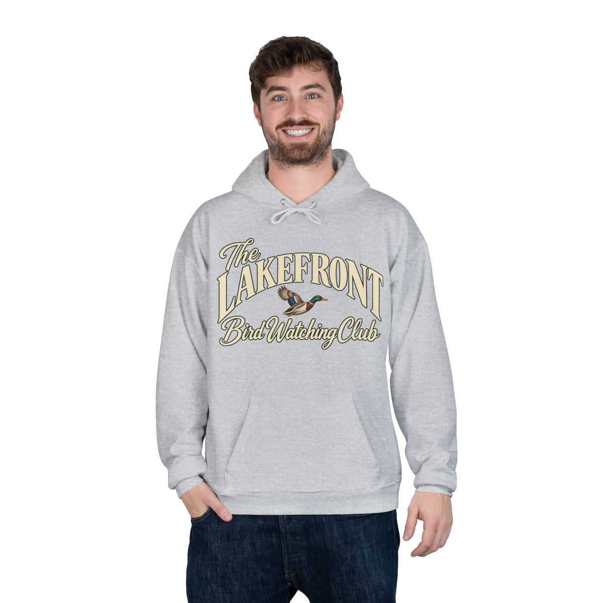 Lakefront Bird Watching Club Hoodie — Retro Nature Pullover