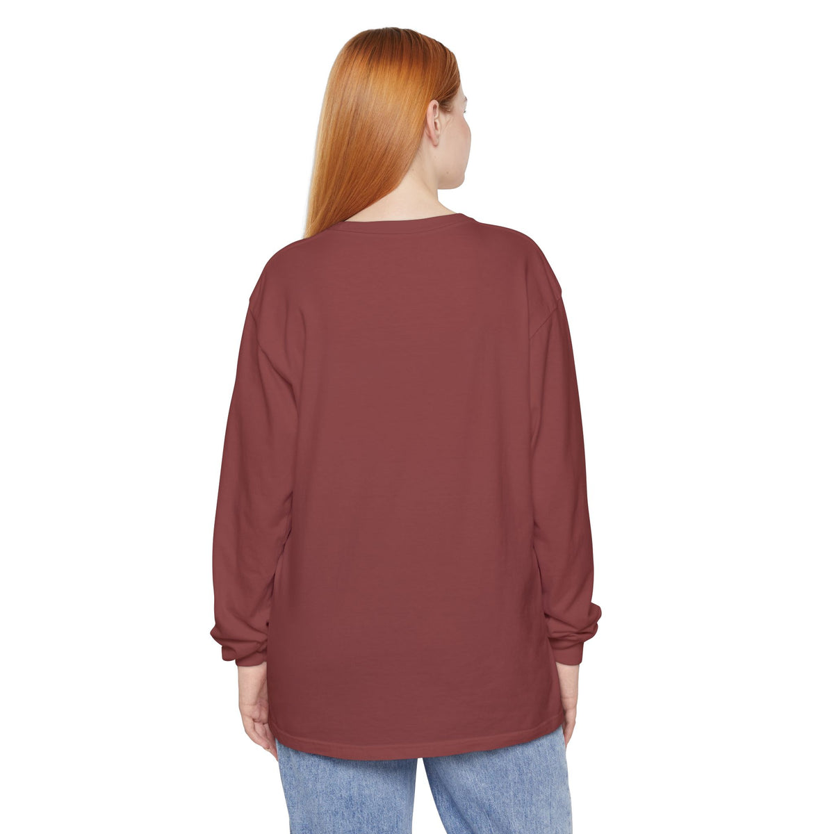 Willow & Field Long Sleeve Tee — Rustic Logo Garment-Dyed Shirt