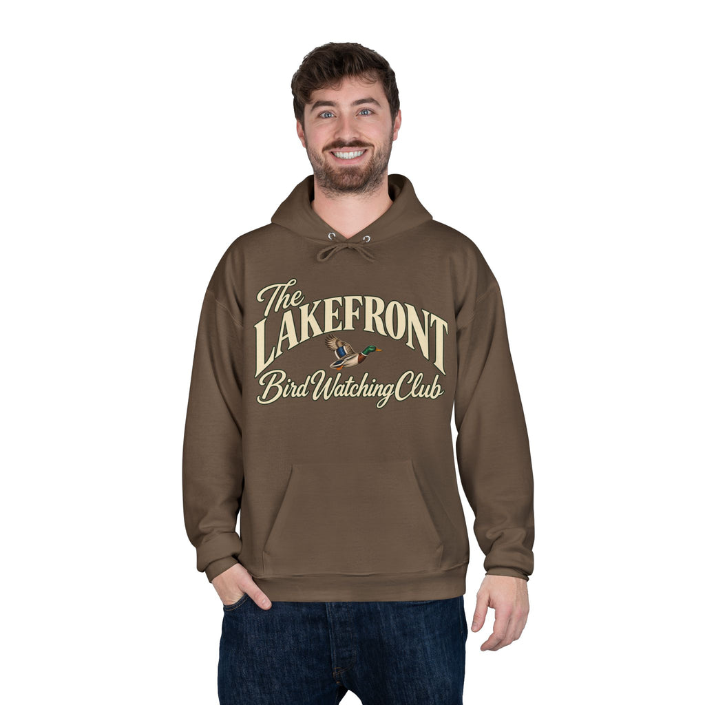 Lakefront Bird Watching Club Hoodie — Retro Nature Pullover