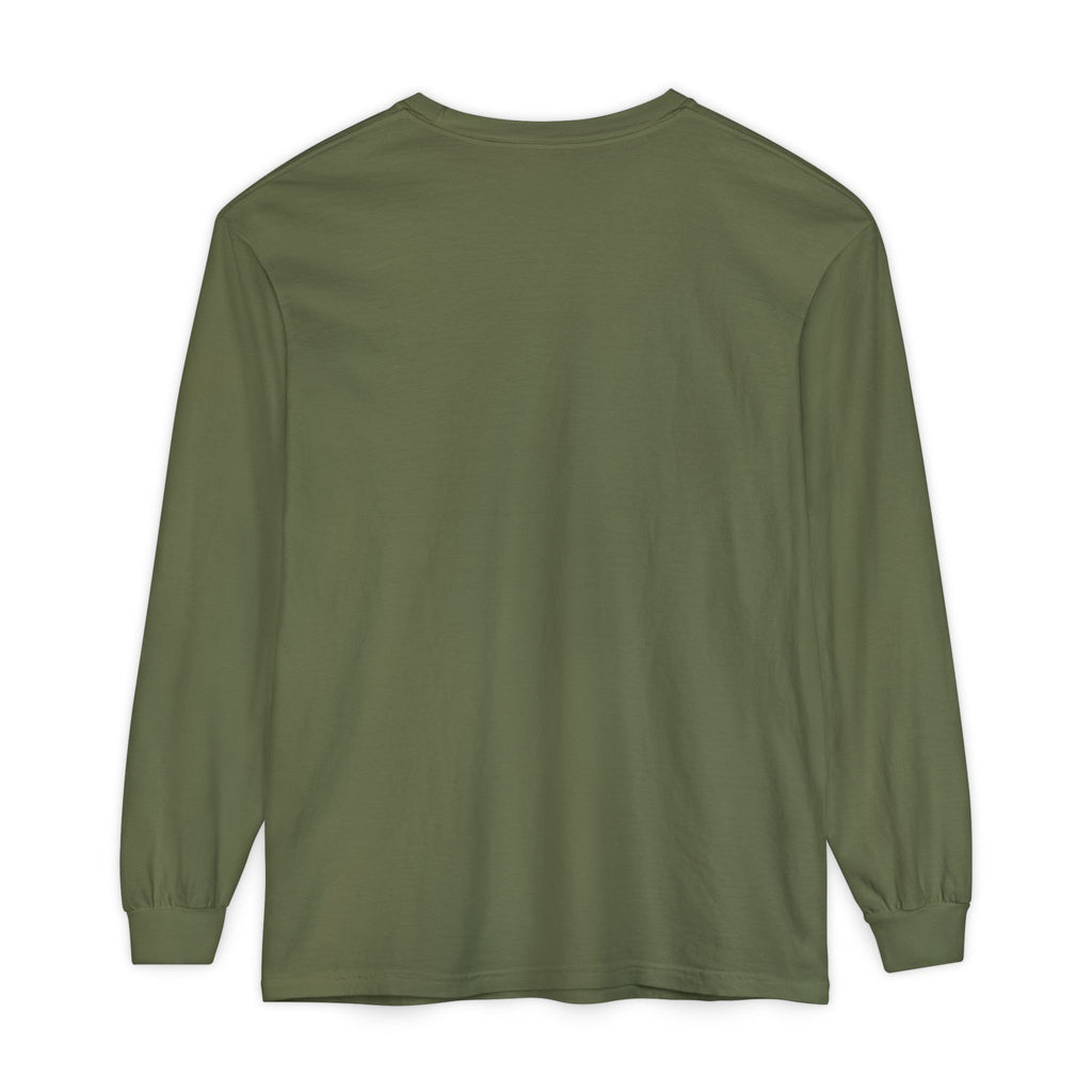 Willow & Field Long Sleeve Tee — Rustic Logo Garment-Dyed Shirt