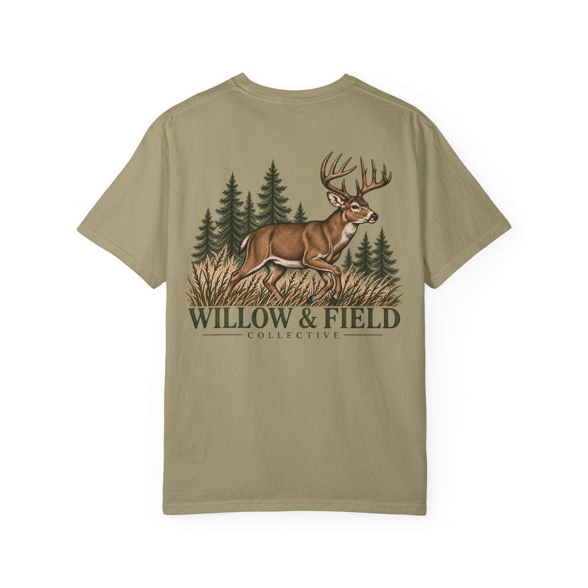 Deer Forest Graphic T-Shirt — "Willow & Field"