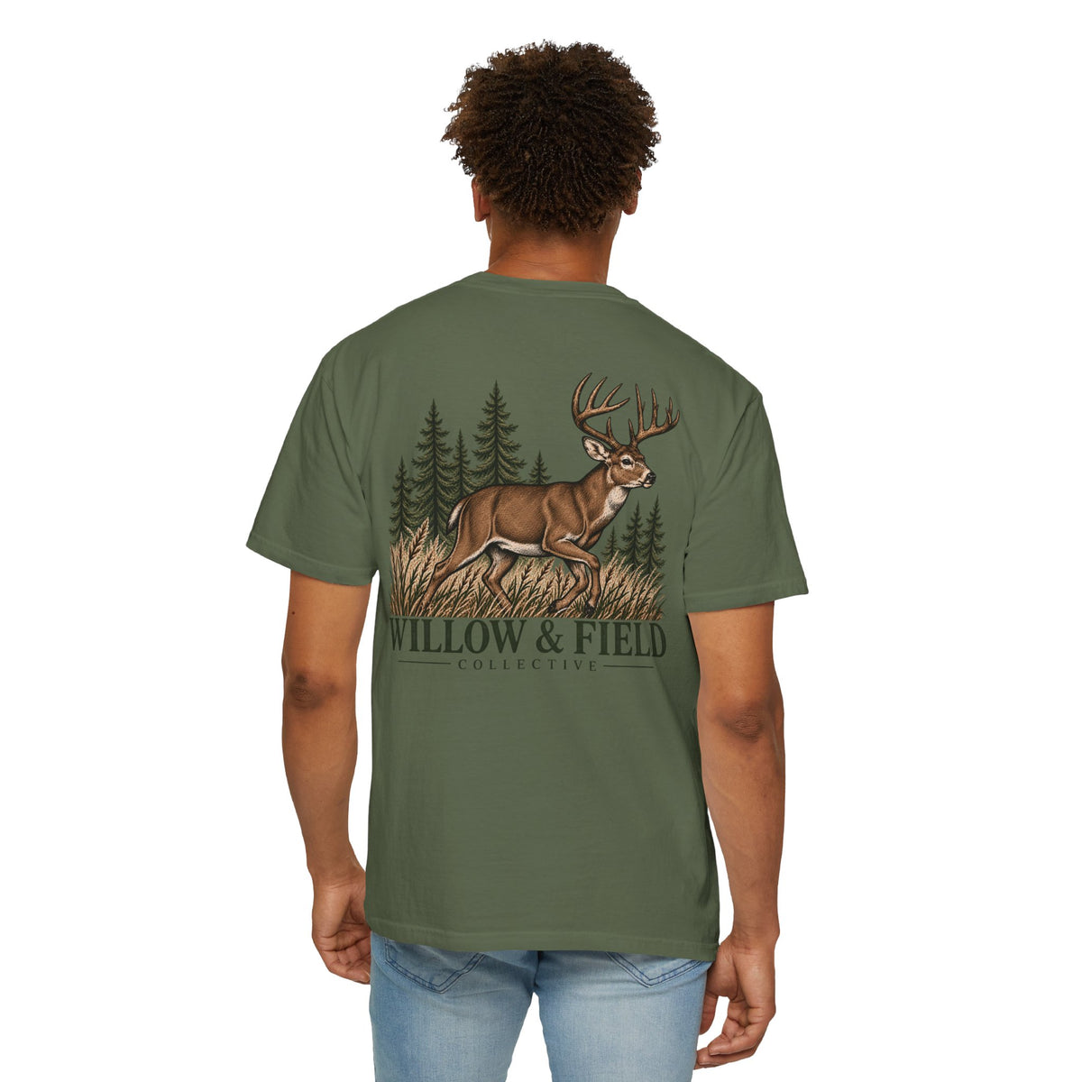 Deer Forest Graphic T-Shirt — "Willow & Field"