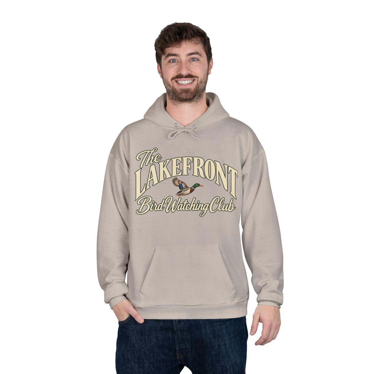 Lakefront Bird Watching Club Hoodie — Retro Nature Pullover