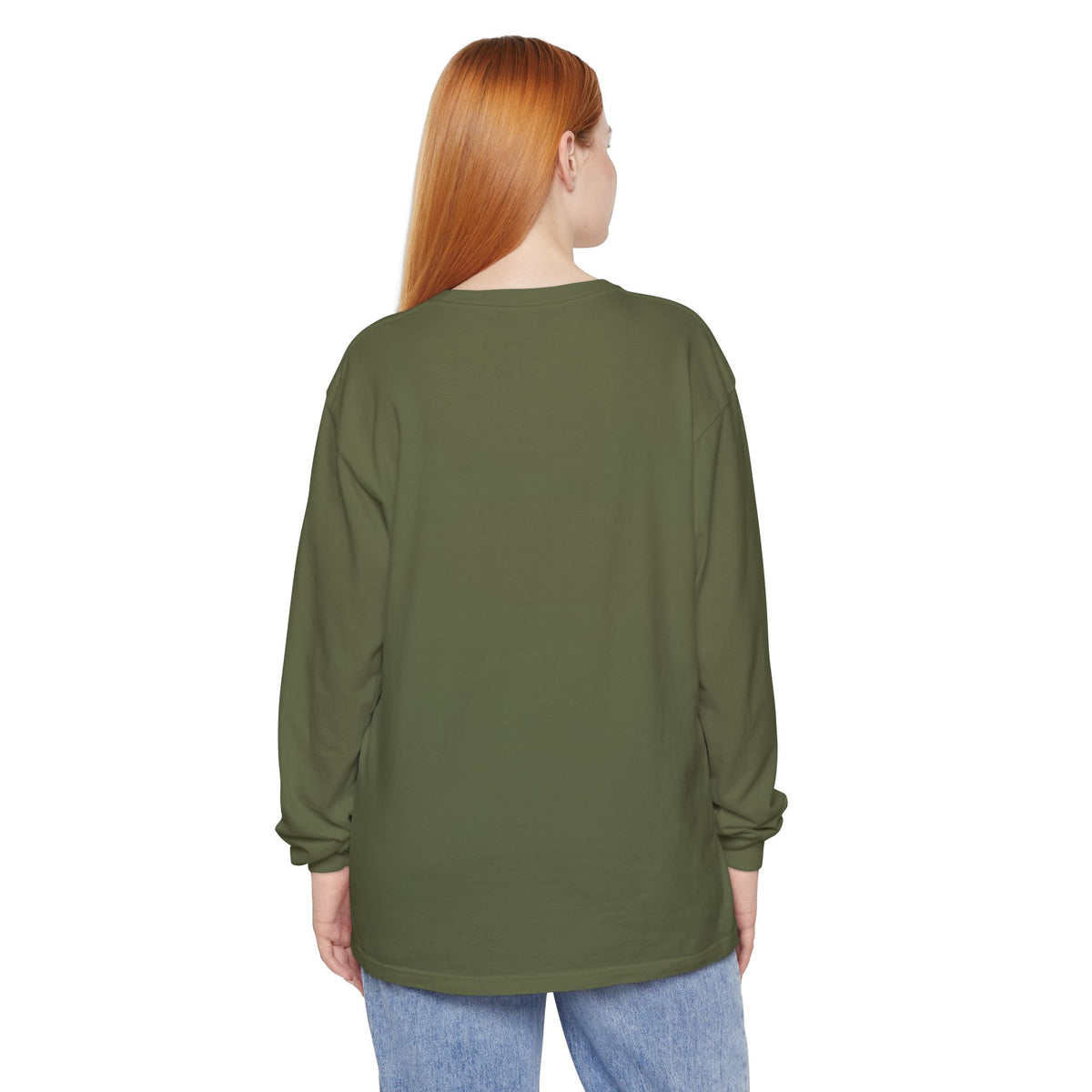 Willow & Field Long Sleeve Tee — Rustic Logo Garment-Dyed Shirt